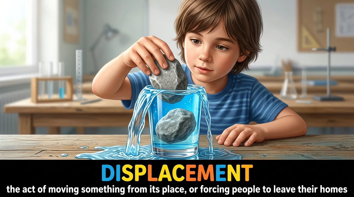 English Illustration for displacement
